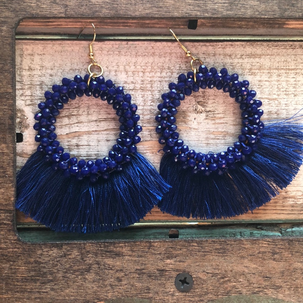 statement fringe earrings